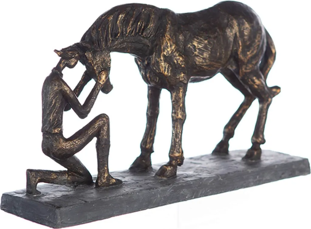 Statue de Cheval Décorative Bronze Gilde Comprehension 32cm Design - 3