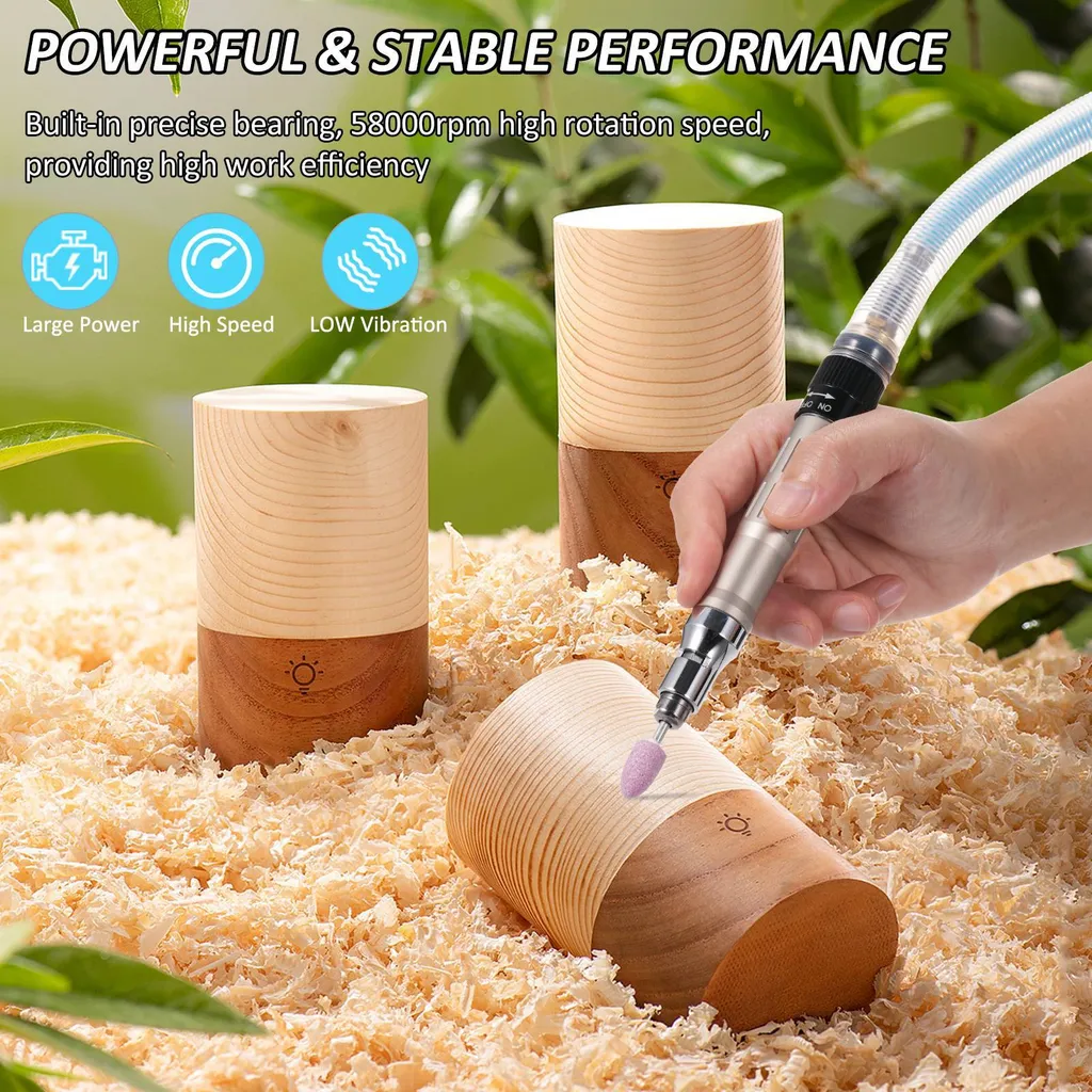 Ponceuse crayon pneumatique pour finitions difficiles avec accessoires - 3