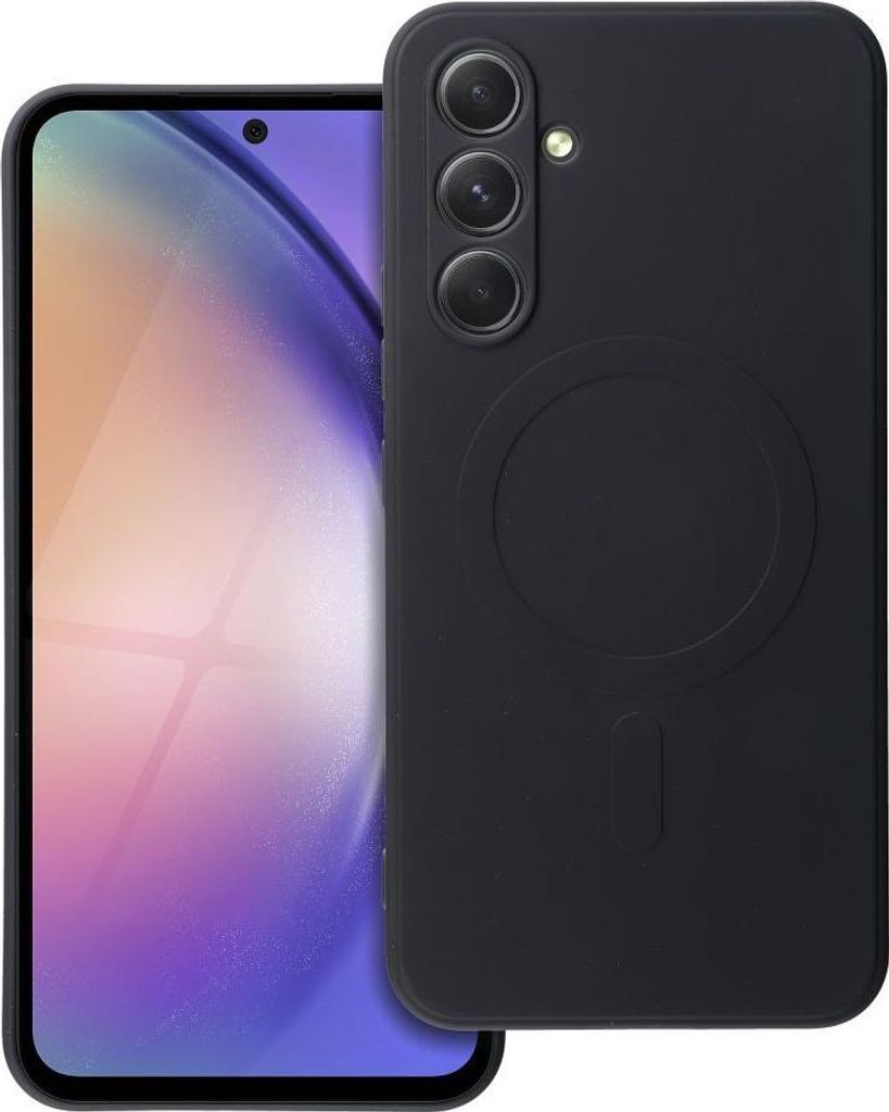 Case passend für Samsung A54 Silicone Mag Cover kompatibel mit MagSafe black