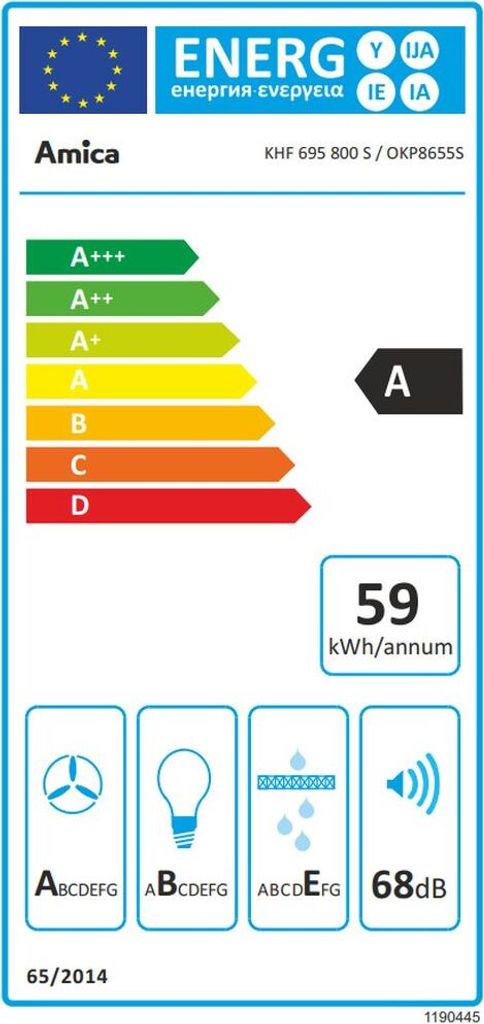 Amica - KHF 695 800 S - Kopffrei-Haube - Schwarz - 80 cm Produktbild 4