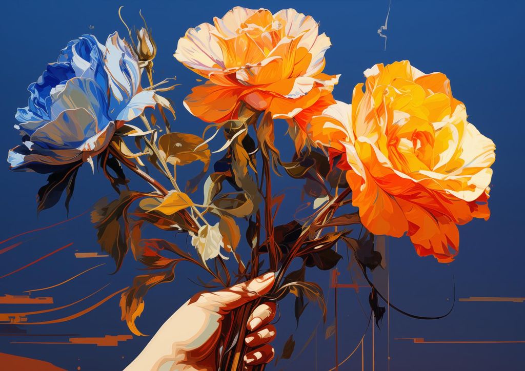 Plakat 29,7x21cm Lebendiger Umarmung