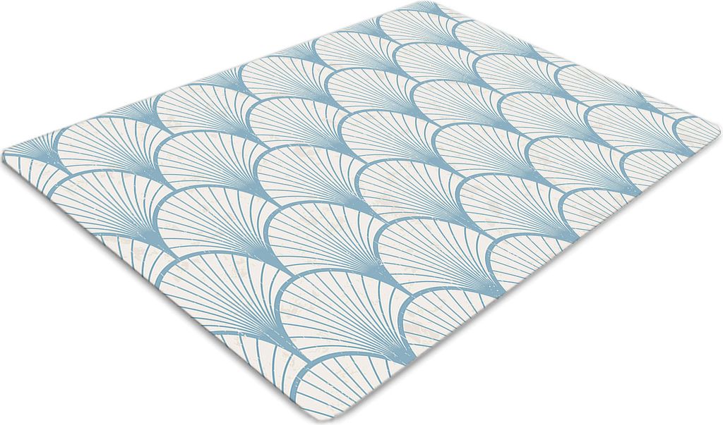 Stuhlunterlage Bürostuhlunterlage 120 cm x 90 cm Bodenmatte Bürostuhlunterlage - Retro-Muscheln