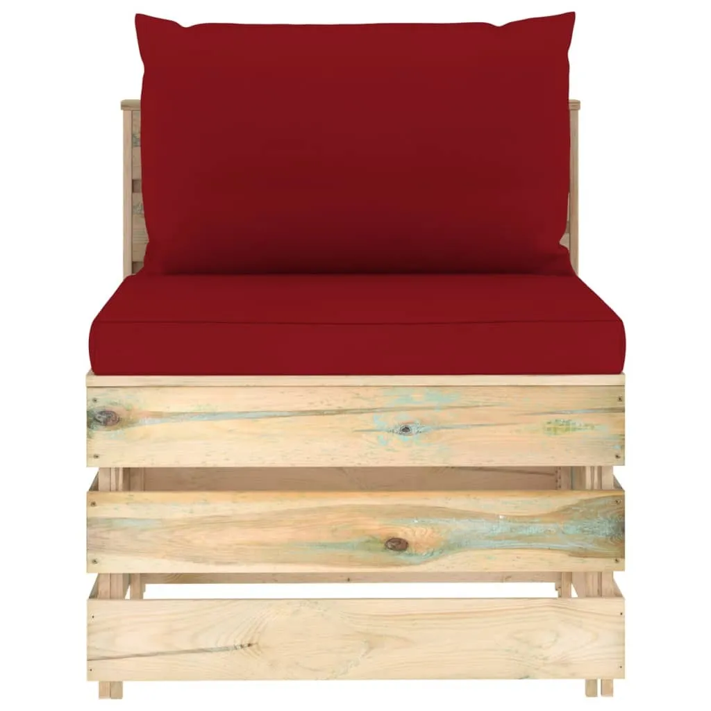 Siège Central de Jardin Modulable pour Terrasse et Balcon en Bois