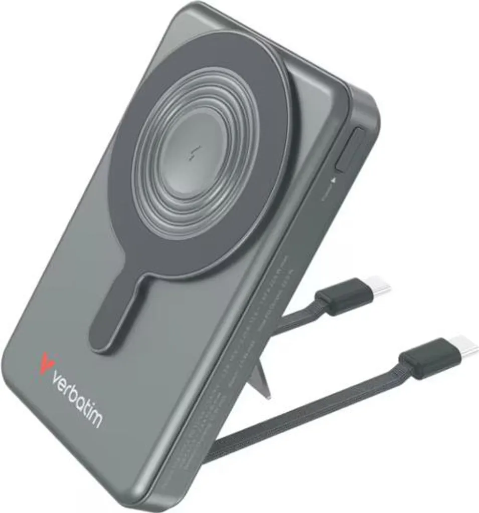 Batterie Externe 10000mAh Verbatim Charge'n'Go 2C Affichage Digital Gris