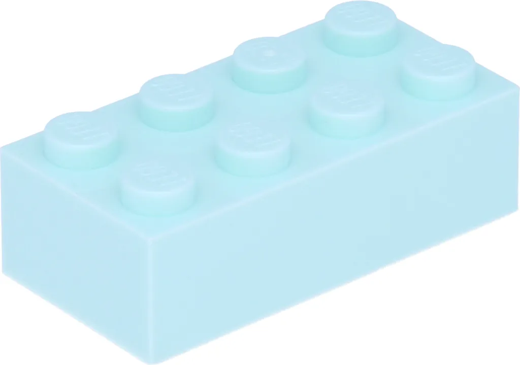 Brique 3001 LEGO 2x4 Aqua Clair : Pack de 50 Pièces Haute Qualité Pro