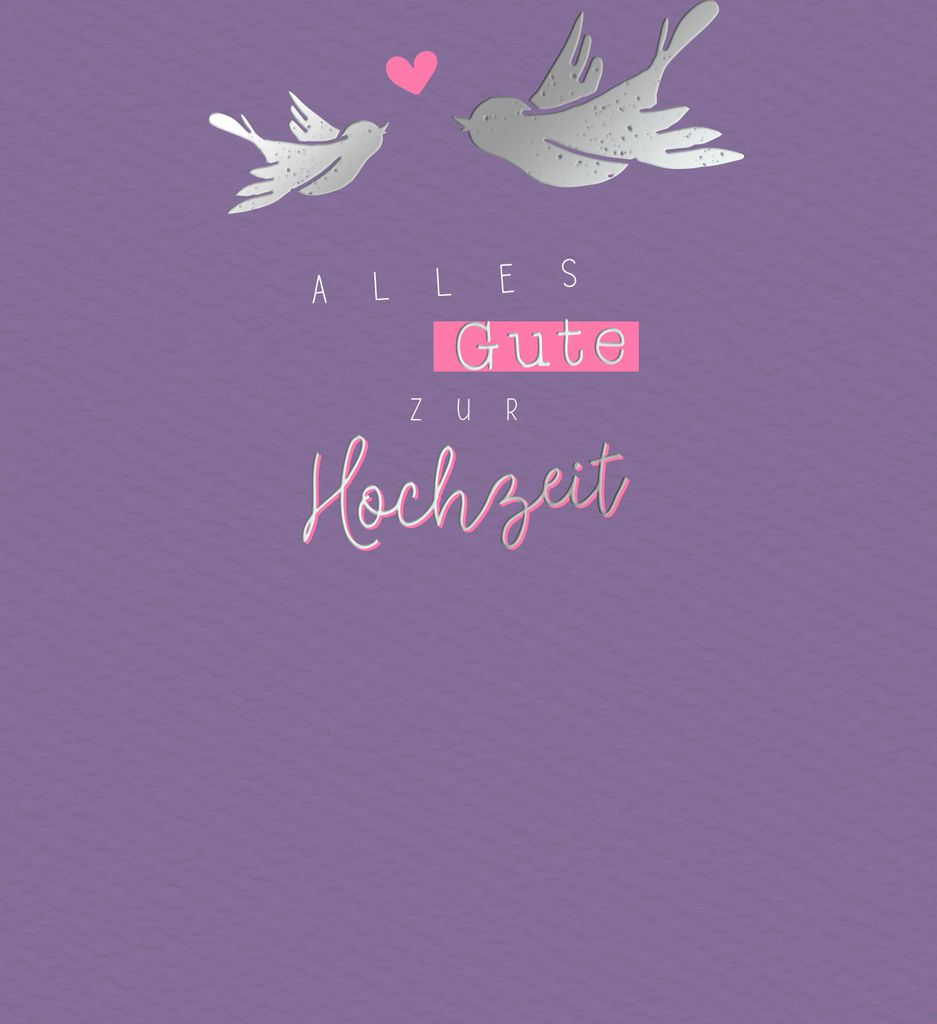Hochzeit - Glückwunschkarte im Format 11,5 x 17 cm mit Umschlag