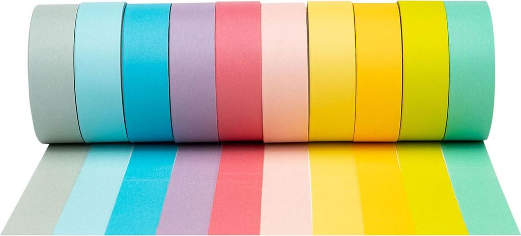 Colorations Washi Tape Pastellfarben Bastelset 10 Rollen Dekoration