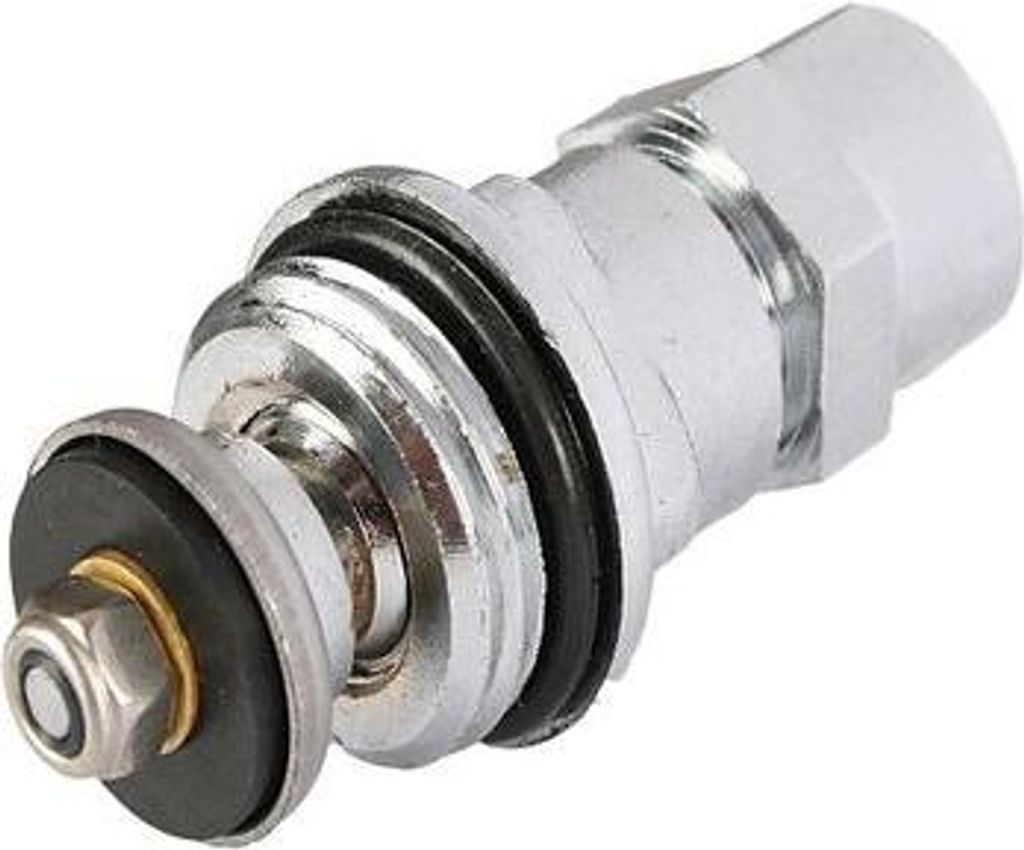 A close-up studio shot of a plumbing valve fitting.