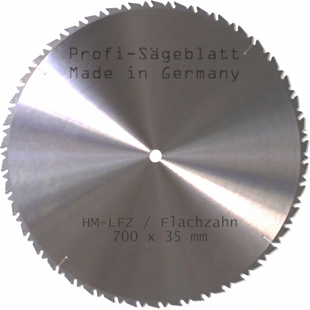 HM Sägeblatt 700 x 35mm Z= 42 LFZ Flach-Zahn Hartmetall Kreissägeblatt Ersatzsägeblatt mit Spanabweiser Widea für Tischkreissäge, Wippsäge Br...