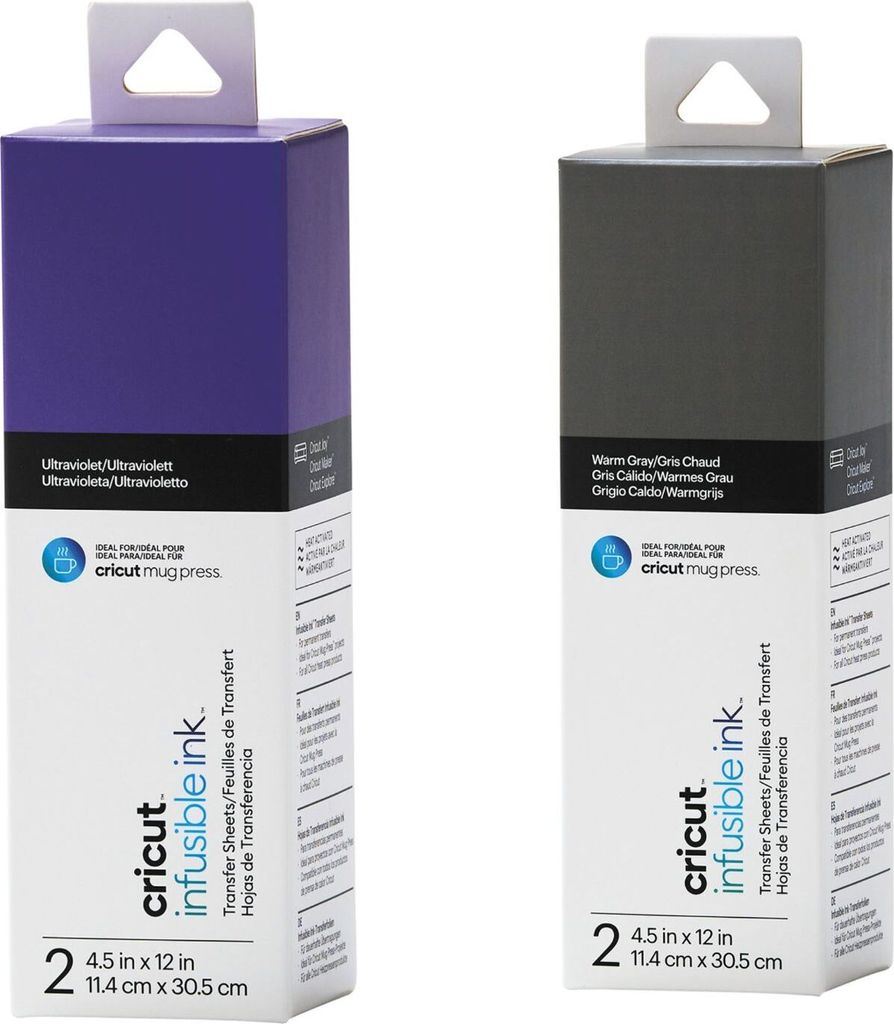 4 Transferfolien für Mug Press - Violett + Grau