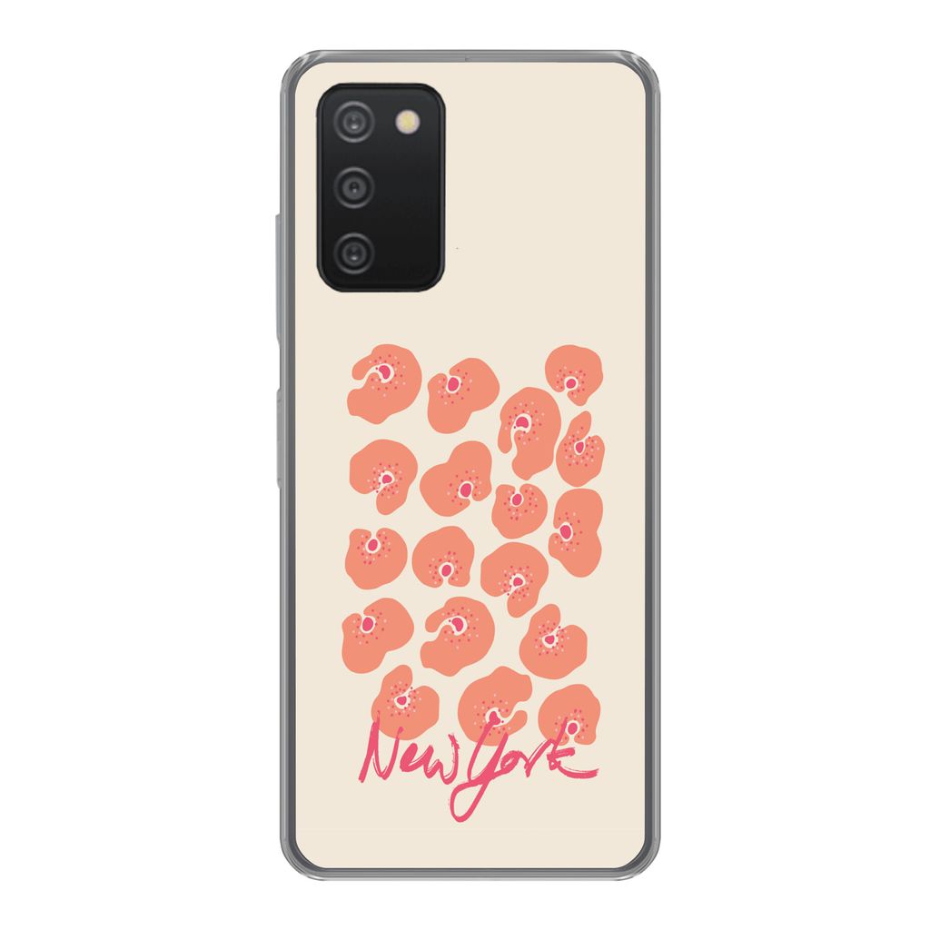 MuchoWow Handyhülle Schutzhülle Hülle für Samsung Galaxy A33 5G Blume - Abstrakt - New York Silikon Softcase Handy Hülle - Kartenhalter