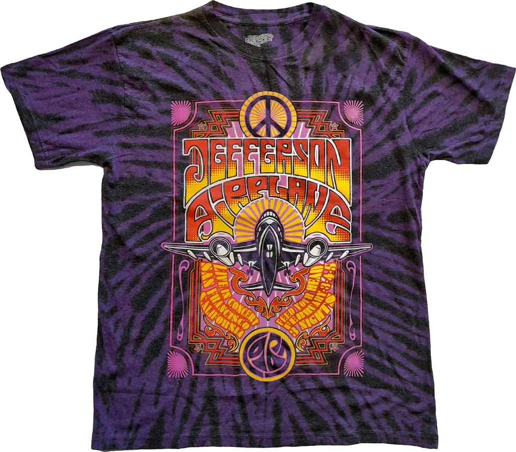 Jefferson Airplane - "Live In San Francisco" T-Shirt für Herren/Damen Uni RO4877 (XL) (Violett)