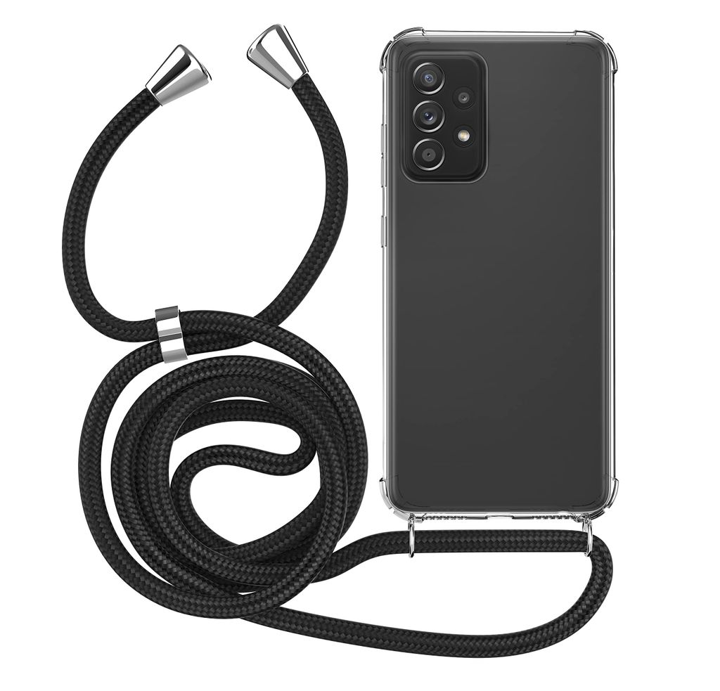 Handykette für Samsung Galaxy A52 4G | 5G | A52s - Handyhülle mit Schnur Cover in Schwarz