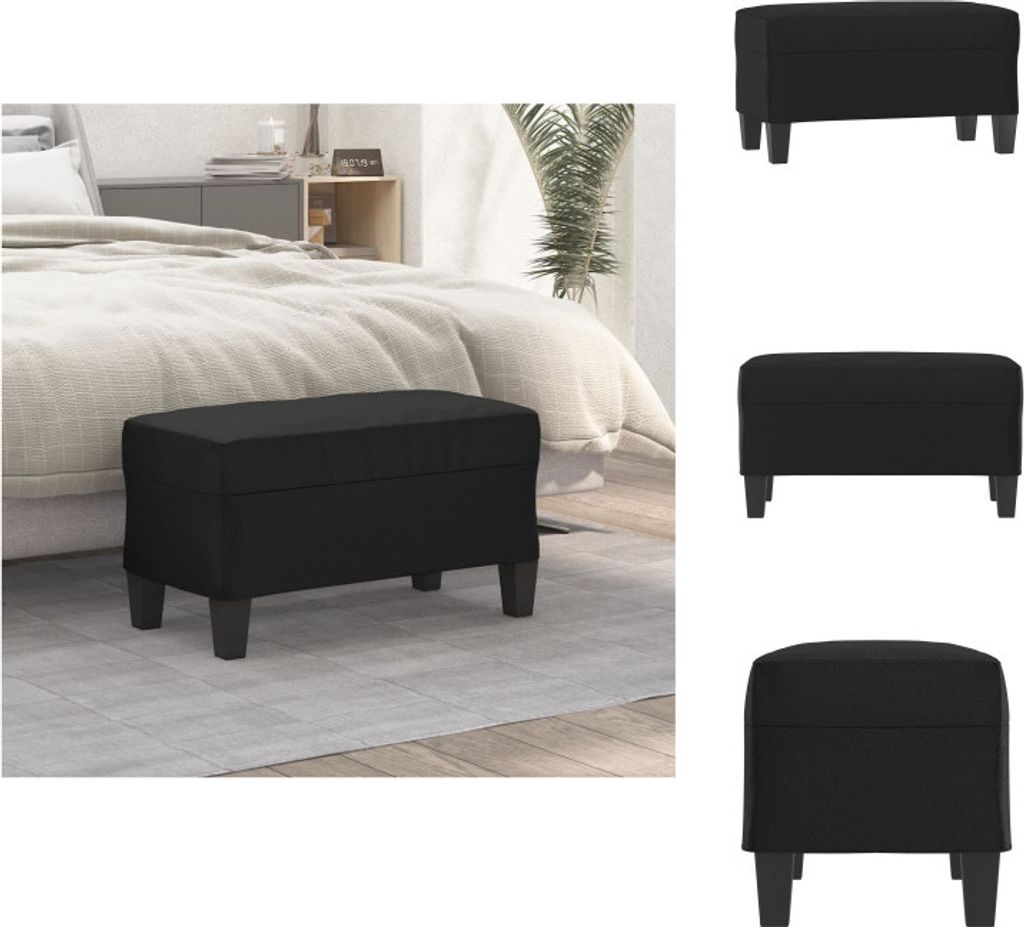vidaXL Sitzbank Schwarz 70x35x41 cm Kunstleder - Sitzbänke