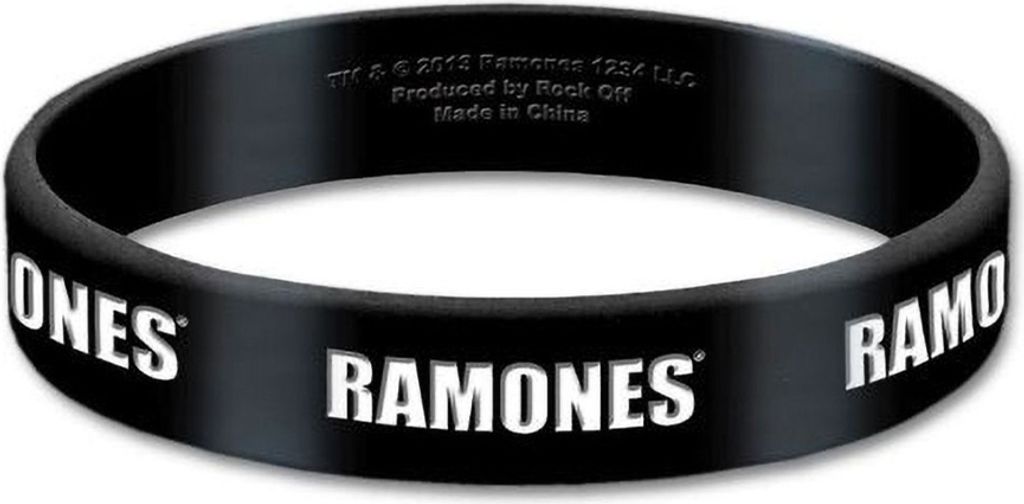 Ramones - Silikonarmband Logo RO6909 (Einheitsgröße) (Schwarz)