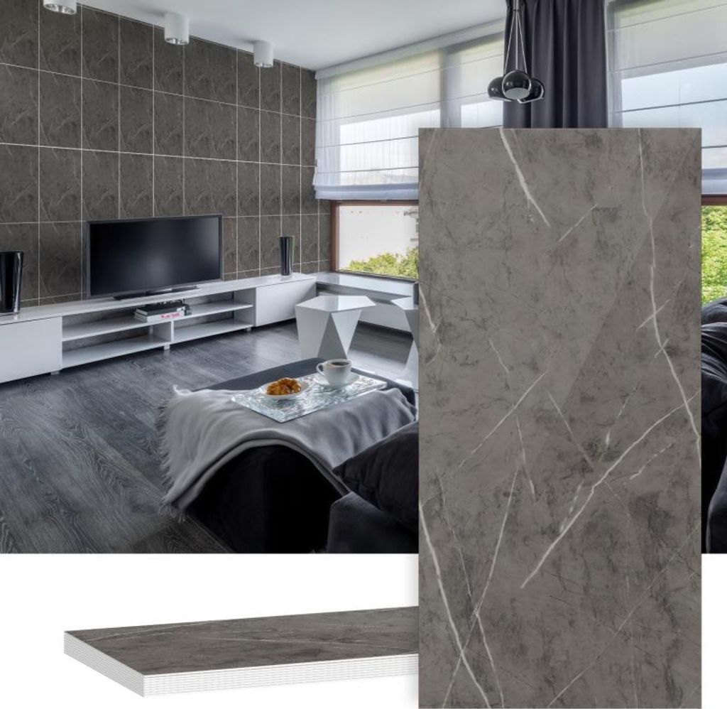 Ikodm Selbstklebende Wandpaneele 108 60×30 cm in grauer Produktbild 