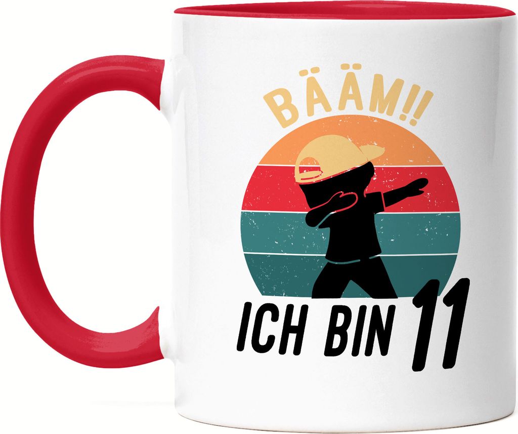 Dabbing GeburtstagsTasse 11 Jahre Jungs 11. Geburtstag Lustig Jungen Elf Tasse Rot