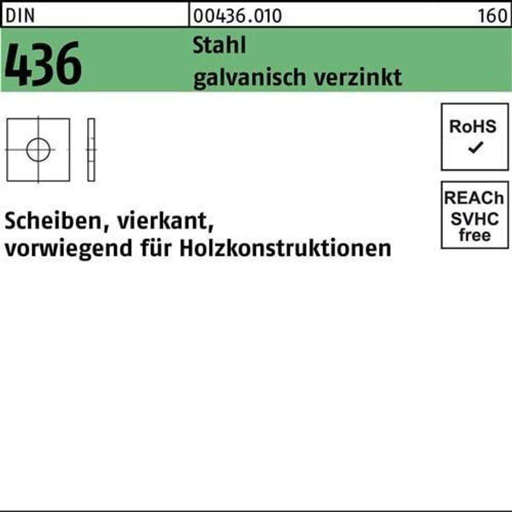 Reyher  436 4kt.U-Scheiben 22 mm verzinkt (50 Stück) Produktbild 