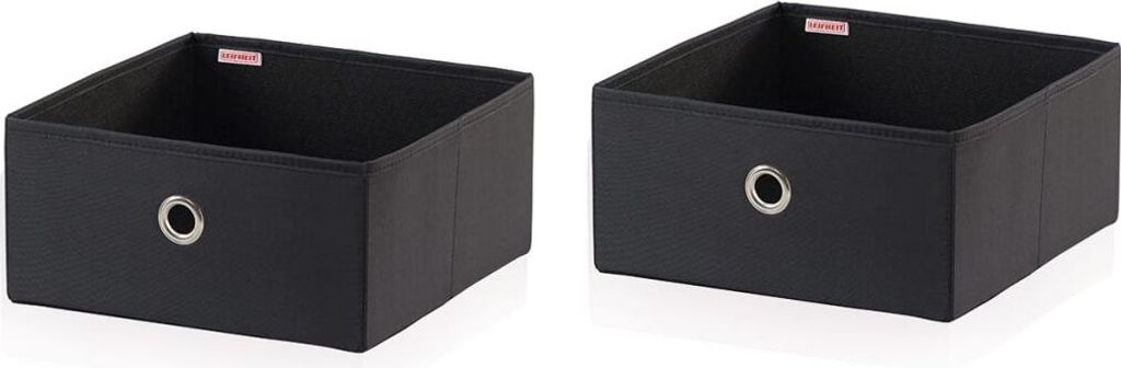 Leifheit Aufbewahrungsboxen 2 Stk. Schwarz 27,5x28x13 cm 80007