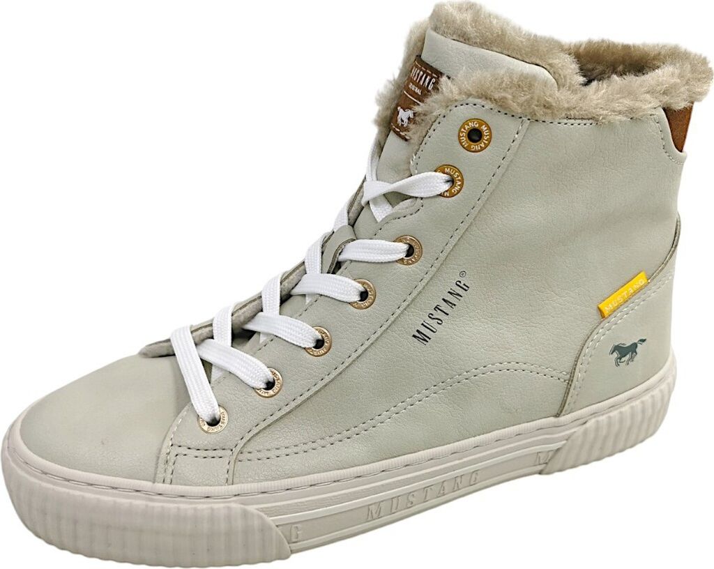MUSTANG Damen Sneaker 1446605/243 – Mit Teddyfleece-Futter & Abgestepptem Schaft, Bequem & Stylisch