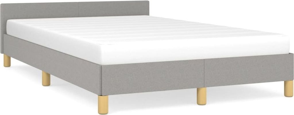 vidaXL Struttura letto senza materasso grigio chiaro Immagine del prodotto 