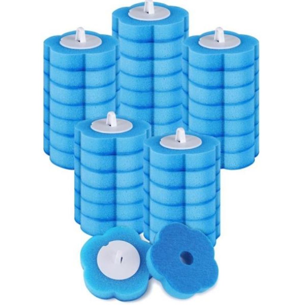 Wegwerf Toilettenbürsten Set – Mit 36 blauen Nachfüllköpfen Produktbild 