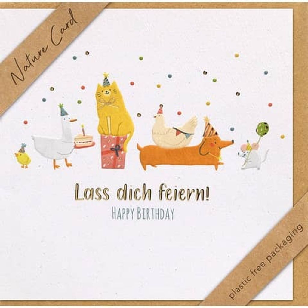 Geburtstag - Nature Cards - unverpackt - Glückwunschkarte im Format