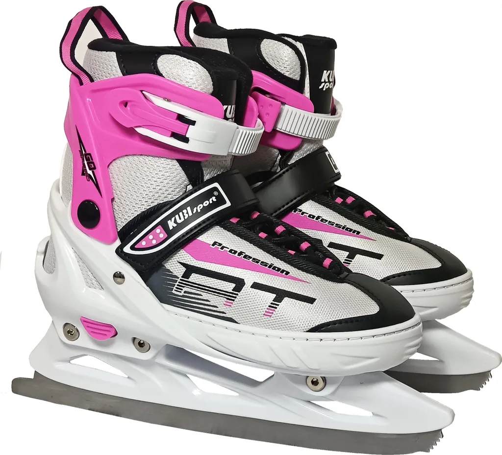 Patins à roulettes extensibles filles taille 36-39 coloris rose blanc