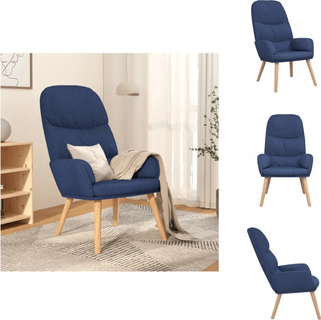 Poltrona Reclinabile vidaXL Blu: Eleganza e Relax nel tuo Soggiorno - 1