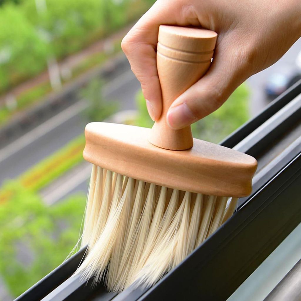 Buchenholz Kamm- und Haarbürstenset - 3-teilig mit Nackenbürstenreiniger, Haarreinigungsbürste und Entwirrungsbürste