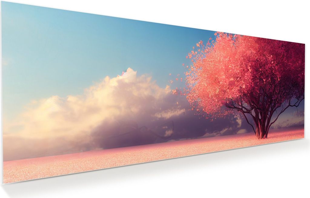 Glasbild Wandbild Natürliche Schönheit Podium 125x50cm in XXL für Wohnzimmer, Schlafzimmer, Badezimmer, Flur