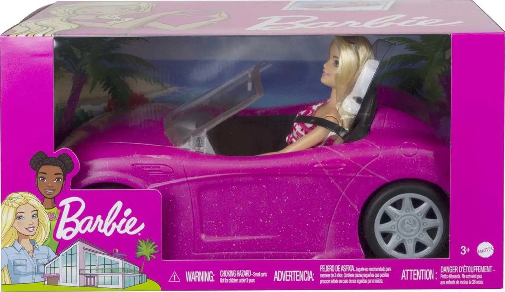 BARBIE AUTO LUXURY CABROLET DOLLY CAR set Barbie con Immagine del prodotto 