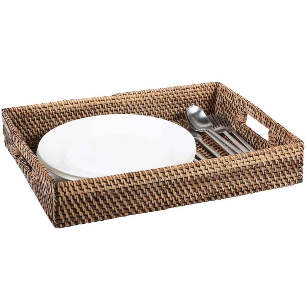 Rattan Tablett Lisa rechteckig, Größe:XL