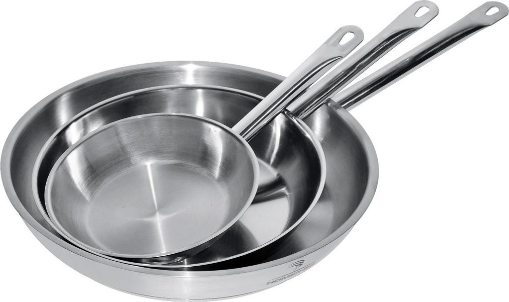 CHEFGASTRO Bratpfanne Edelstahl BxTxH 240x240x50mm