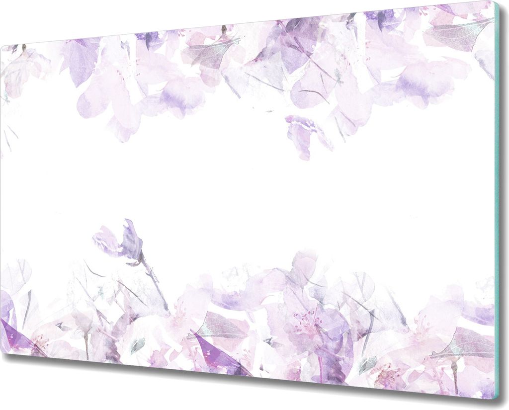 Glas Schneidebrett Herdabdeckplatten Schneideplatten - 80x52 cm - Lila Abstraktion
