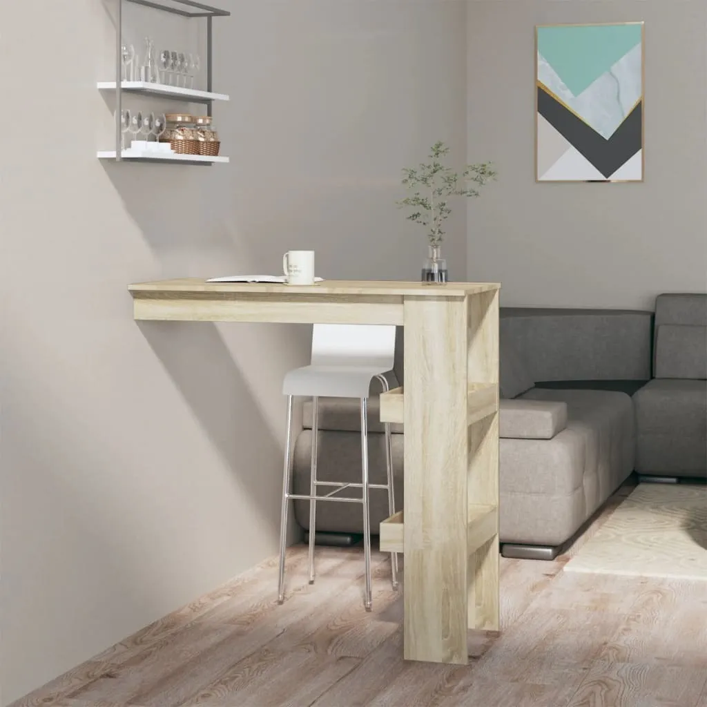 Maison Exclusive Tavolo Bar Parete 102cm Rovere Sonoma - Salvaspazio Top