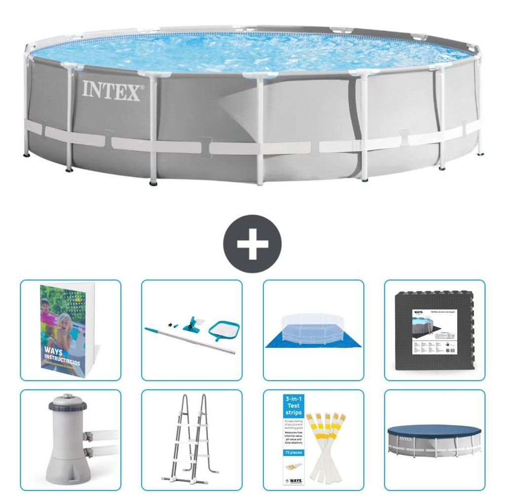 Prism Frame Pool Rund - 427x107 cm - 9-teilig S565