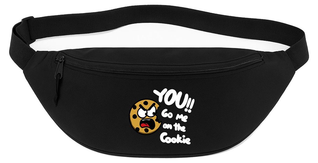 Huuraa Bauchtasche You go me on the Cookie Keks 2,5 Liter Black Polyester Crossbody Bag Geschenkidee