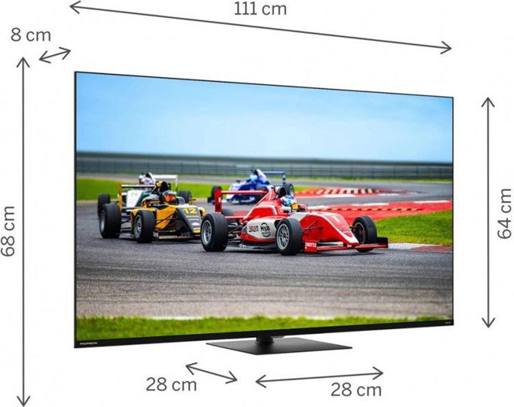 Thomson 50QG7C14, 127 cm (50"), 3840 x 2160 Pixel, QLED Pro, Smart-TV, WLAN, Schwarz