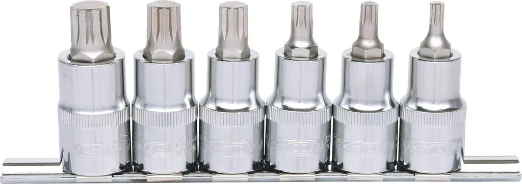 KS TOOLS 918.1349 CHROMEplus Set Bussole XZN 1/2" M5-M14 Professionale
