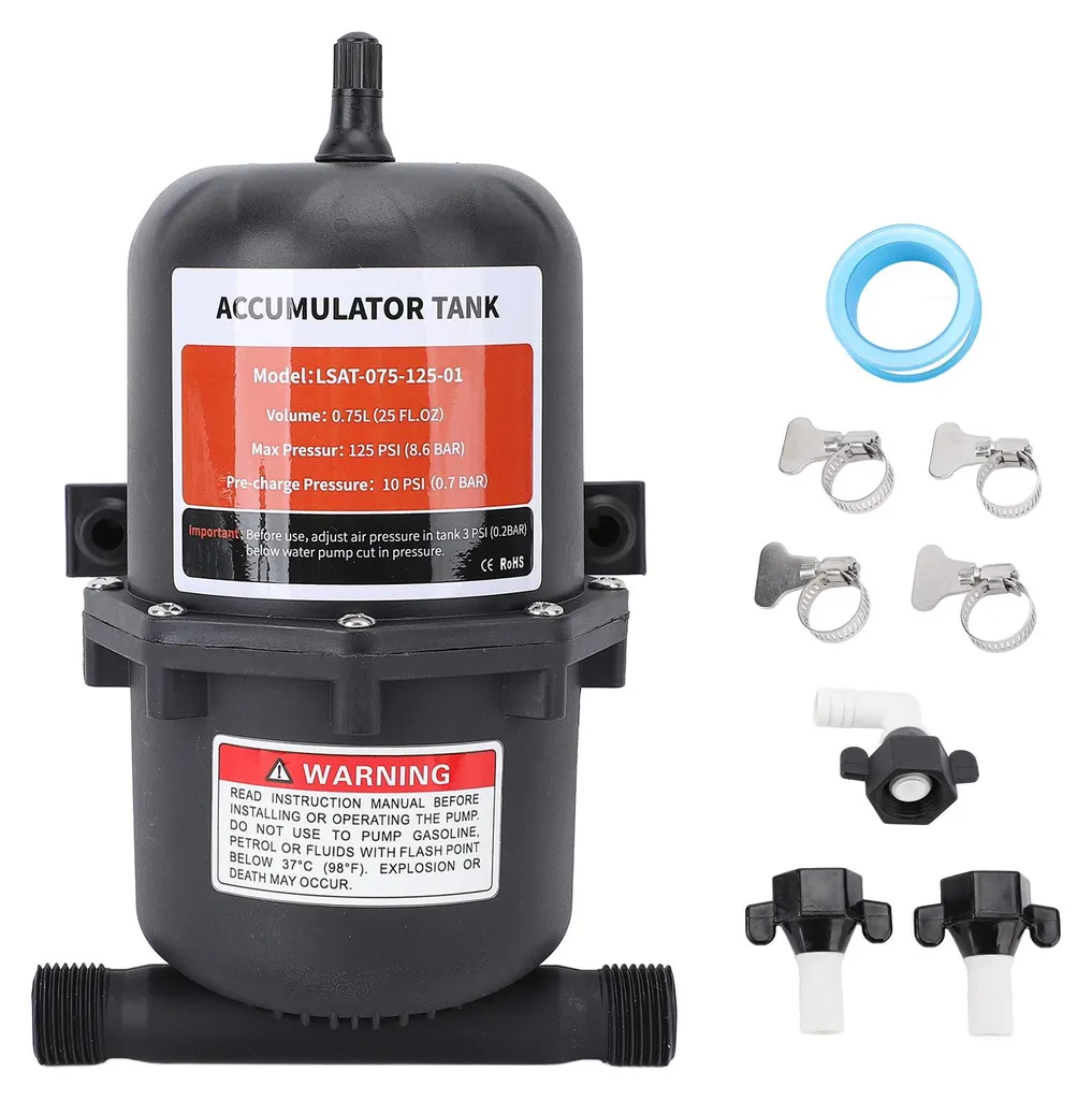 Accumulateur de pression 125 PSI pour pompe à eau camping-car et bateau