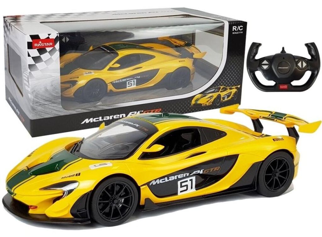 McLaren P1 GTR ferngesteuertes Auto RC Rastar Gelb 1:14