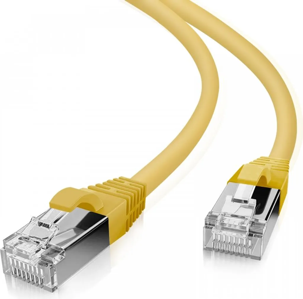 Cavo LAN Helos Cat 5e 2m Giallo 117828 - Zero Lag per Gaming e TV