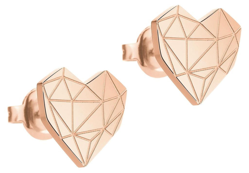LIEBESKIND BERLIN Damen-Ohrstecker Edelstahl (roségold) Produktbild 