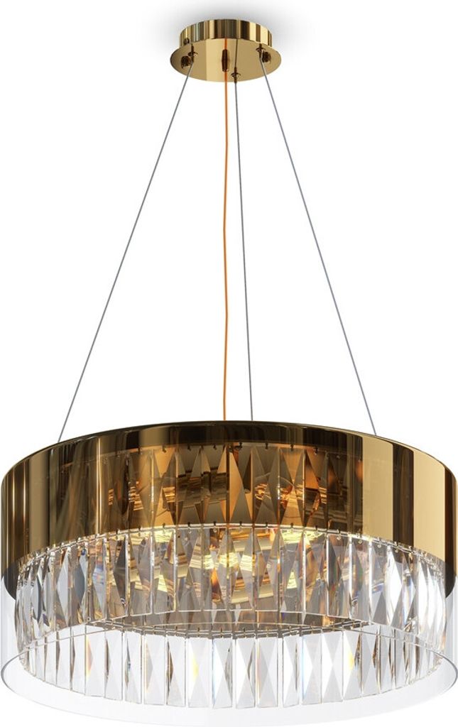 Maytoni Wonderland Kristall Hängeleuchte, 6-flammig, E14, Dimmbar, Goldoptik