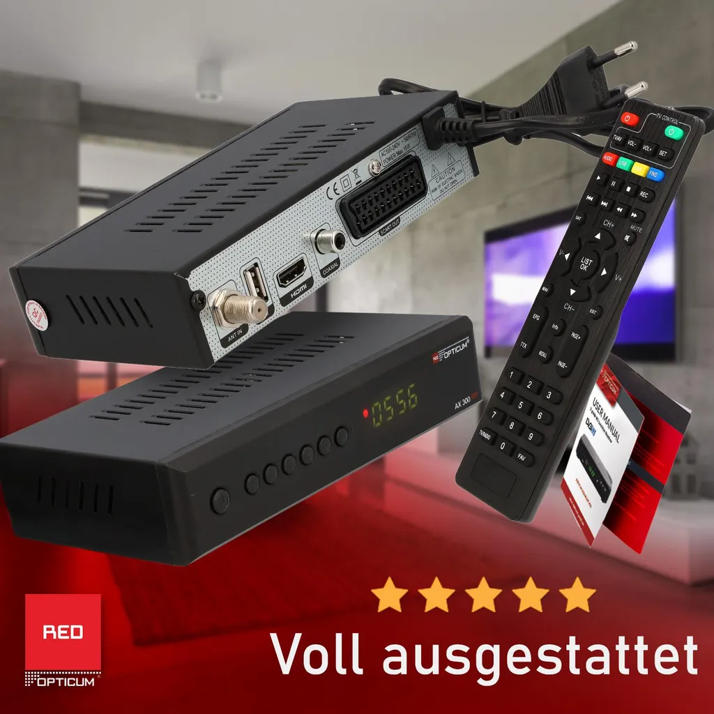 Décodeur Satellite HD Opticum AX300 compact pour chaînes TV gratuites - 10