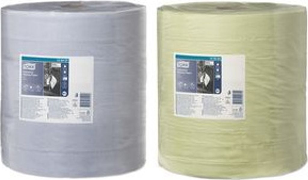TORK Industrie-Putzrolle 3-lagig blau 340 m Produktbild 