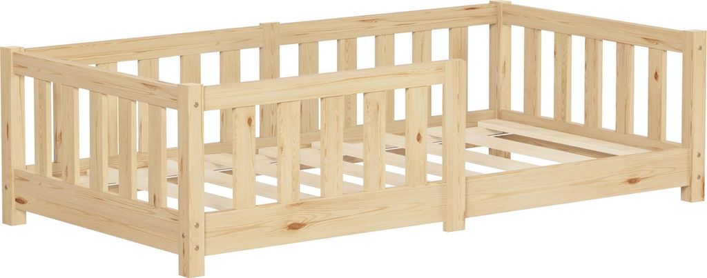 ML-Design Kinderbett 70x140 cm Natur Bodenbett für Kinder Produktbild 