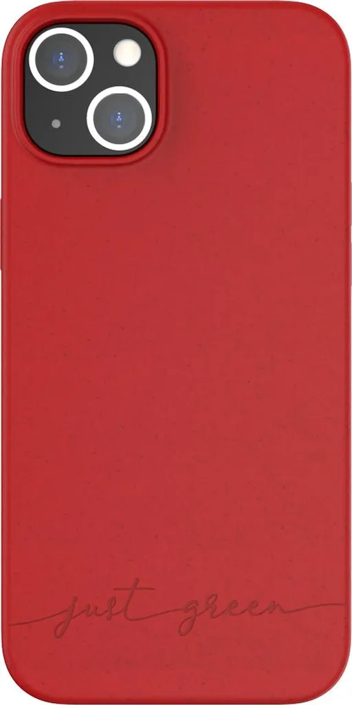 Custodia Rossa iPhone 14 Plus Just Green - Stile Bio e Protezione Soft