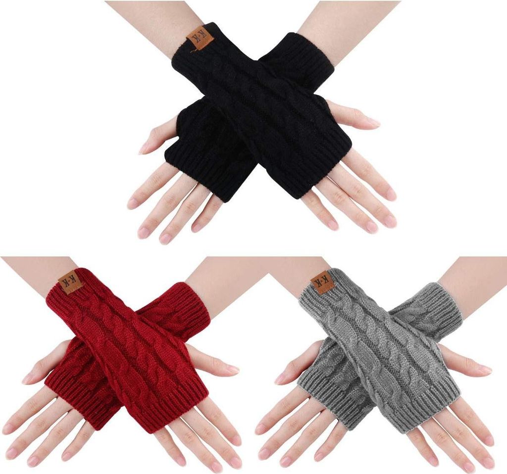 Paar fingerlose Damenhandschuhe, Produktbild 
